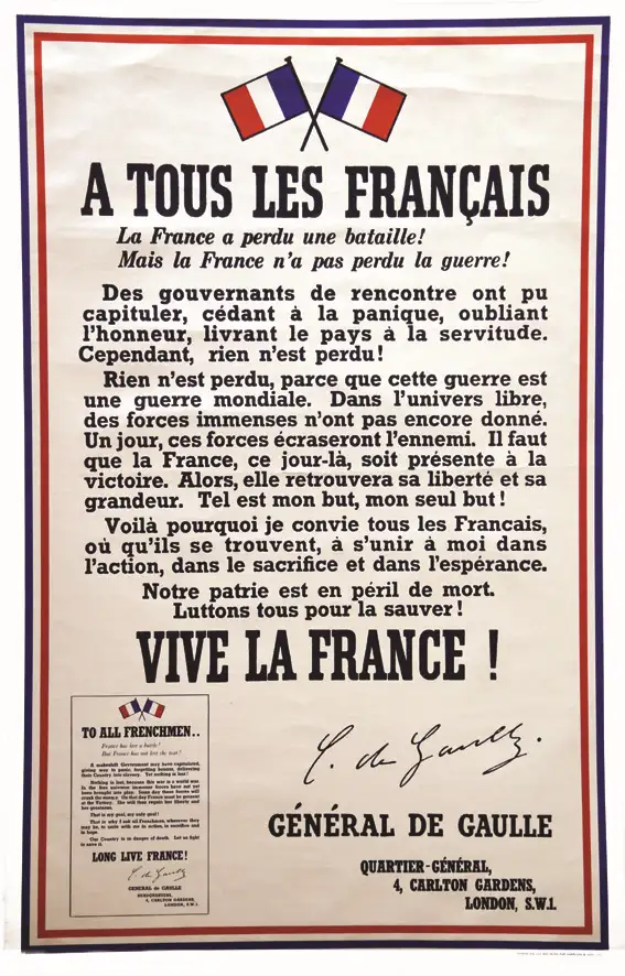 A tous les Français (Appel du 18 Juin) – 3 ème édition rare 1940 - A tous les Français (Appel du 18 Juin) - 3 ème édition rare 1940