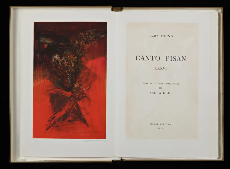 CANTO PISAN – Texte d’ Ezra Pound. Paris, Pierre Belfond 1972. 513 x 334mm - ZAO Wou-ki (1921-2013)