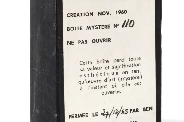 Boîte mystère n°110, 1965 - VAUTIER Benjamin dit(e) BEN (1935)