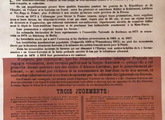 Les Alsaciens-Lorrains sont Nos Frères extraits de jugements contre ceux qui les injurient en France - Les Alsaciens-Lorrains sont Nos Frères extraits de jugements contre ceux qui les injurient en France