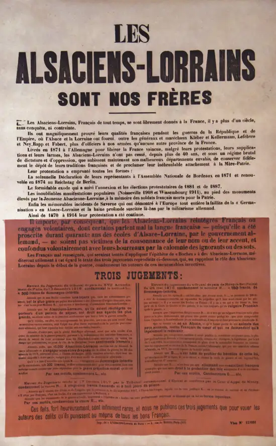 Les Alsaciens-Lorrains sont Nos Frères extraits de jugements contre ceux qui les injurient en France - Les Alsaciens-Lorrains sont Nos Frères extraits de jugements contre ceux qui les injurient en France