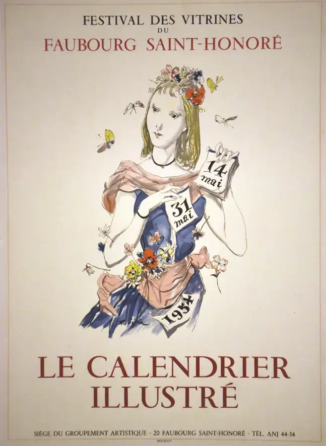 Le Calendrier Illustré FBG Saint Honoré Festival des Vitrines - FOUJITA TSUGOUHARU  LEONARD