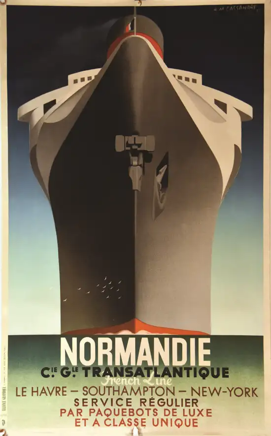 Normandie Cie Gle Transatlantique French Line - CASSANDRE