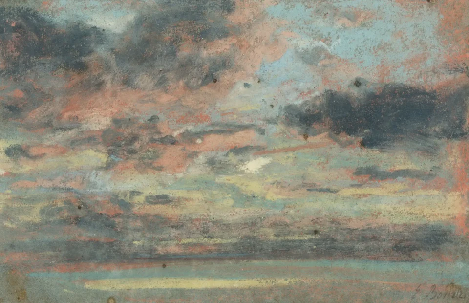 Etude de ciel - Attribué à Eugène Louis BOUDIN ( 1824 - 1898) <br>