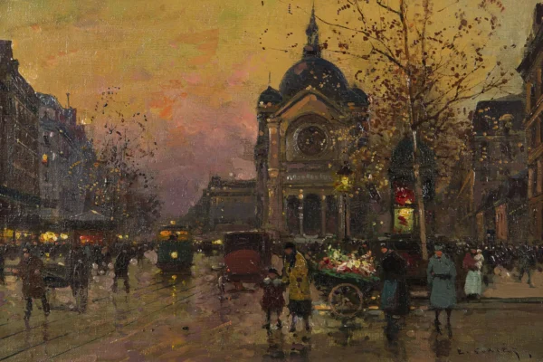 Place Saint Augustin - Edouard CORTES (Lagny sur Marne 1882 - 1969) <br>