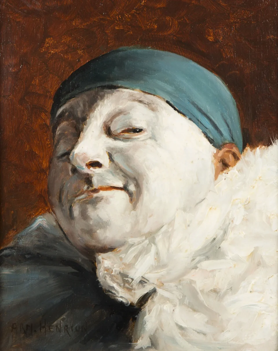 Clown au bonnet bleu - Armand HENRION (Liège<br> 1875 - 1958) <br>