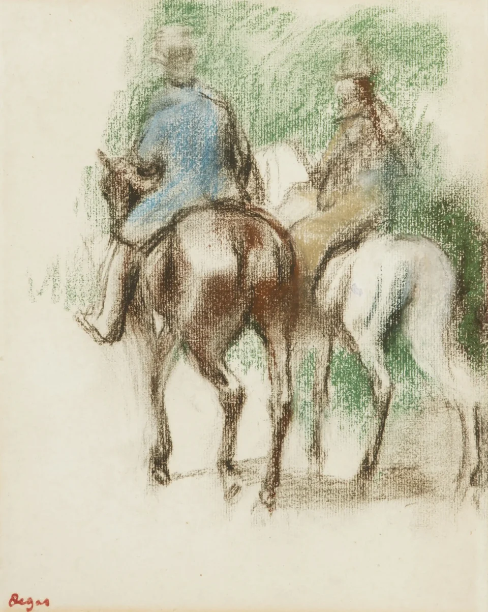 Cavalier et amazone - *Edgar DEGAS (Paris 1834 - 1917) <br>