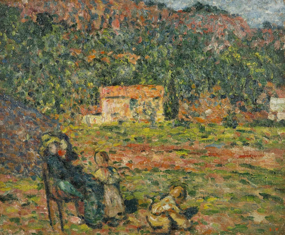 Personnages au bord de la rivière, 1895 - Louis VALTAT (Dieppe 1869 - Paris 1952) <br>