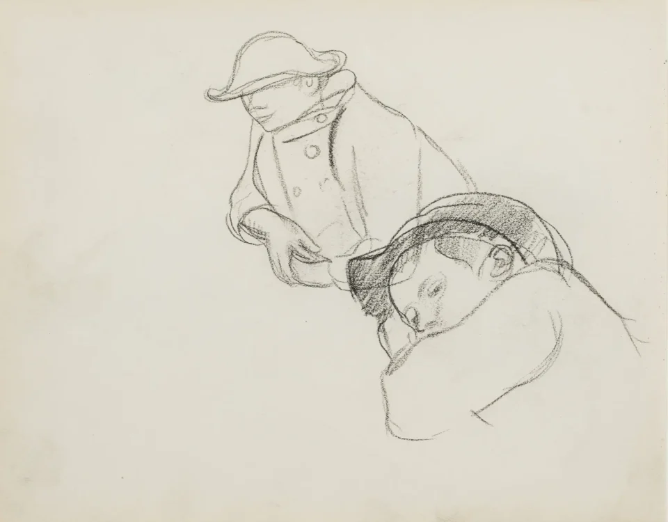 Deux enfants  au repos - Roderick O'CONOR (Castelplunket1860 - Nueil sur Layon 1940) <br>