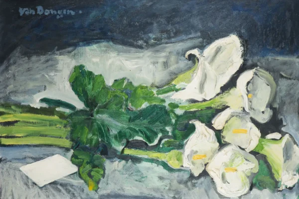 Les Arums - Kees van  DONGEN (Delshaven 1877 - Monaco 1968) <br>