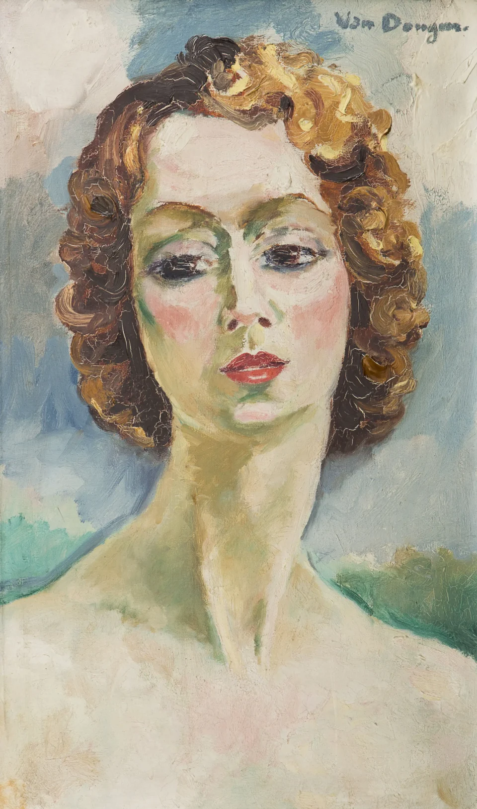 Portrait de Madame Gigandet, circa 1920 - Kees VAN DONGEN (Delfshaven 1877 - Monaco 1968) <br>