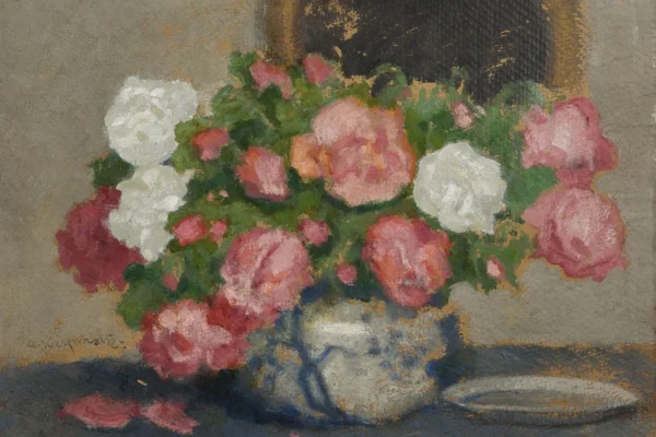 Bouquet de fleurs dans un vase - Alphons KARPINSKI (Rozvadov 1875 - Cracovie 1961) <br>