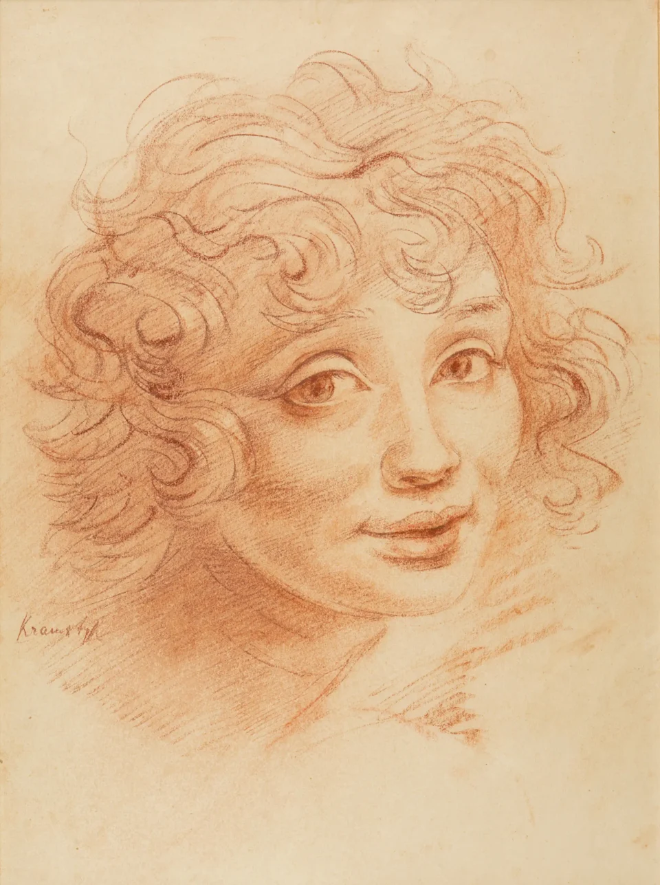 Portrait de femme - Roman KRAMSZTYK (Varsovie 1885 - 1942) <br>