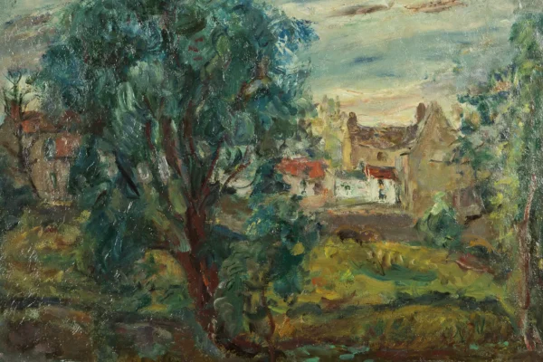 Village - Michel KIKOINE (Rechytsa 1892- Cannes 1968) <br>