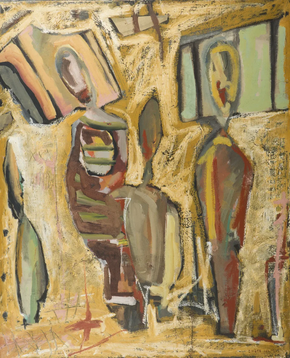 Composition abstraite - Endré NEMES (Pecsvaradad 1909 - Stockholm 1985) <br>