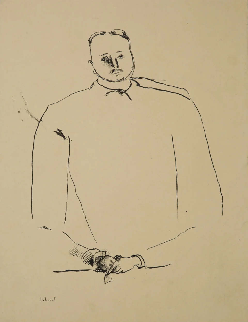 Portrait d’homme - Pierre TAL-COAT  (Clahors -Carnoët 1905 - Saint Pierre de Bailleul 1985) <br>