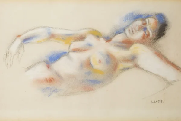 Femme couchée - André LHOTE (Bordeaux 1885- Paris 1962) <br>