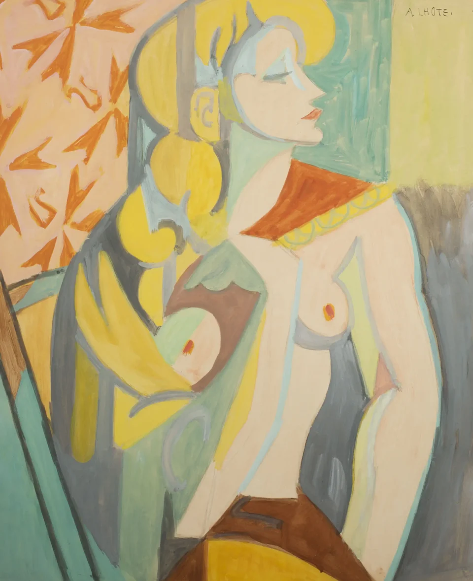 Femme à la tresse - André LHOTE (Bordeaux 1885- Paris 1962) <br>