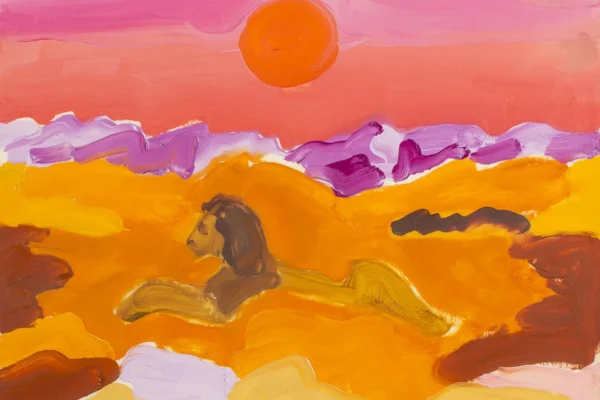 Lion dans le désert, 1962 - Charles LAPICQUE (Theizé 1898 - Orsay 1988) <br>