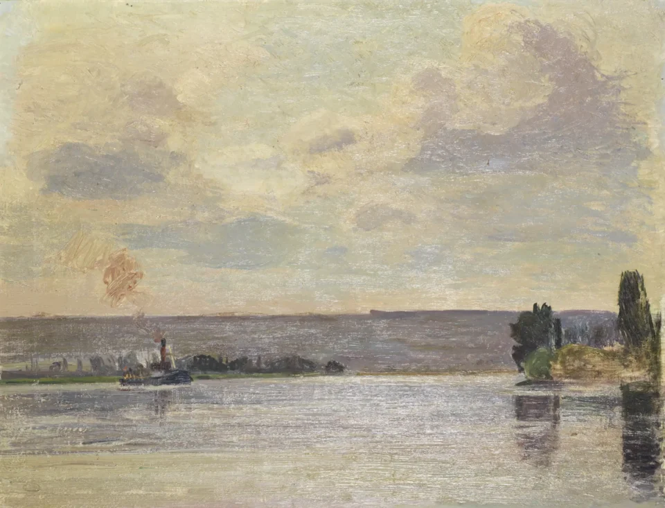 Bord de Seine - Joseph DELATTRE (1858-1912)