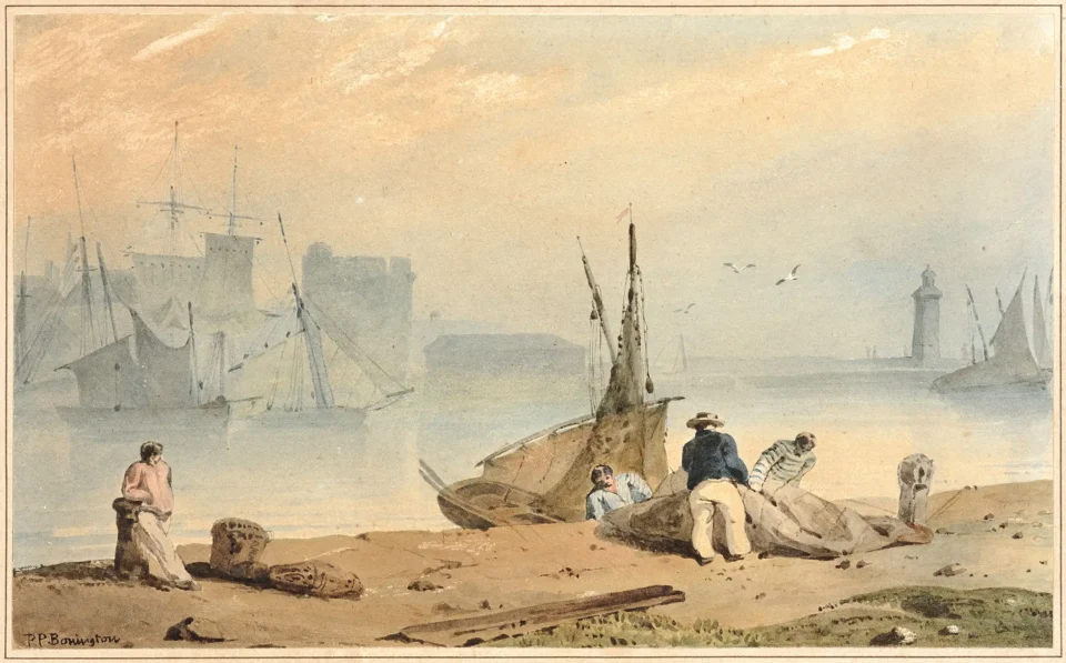 Honfleur - Richard Parkes BONINGTON (1802 – 1828)