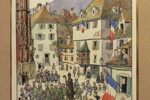 Place du marché à Thann - Jean-Jacques WALTZ dit HANSI (1873-1951)