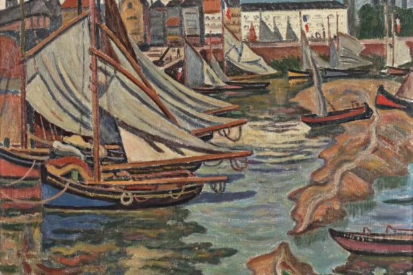 Le port de Honfleur - Henri Liénard DE SAINT-DELIS (1878-1949)