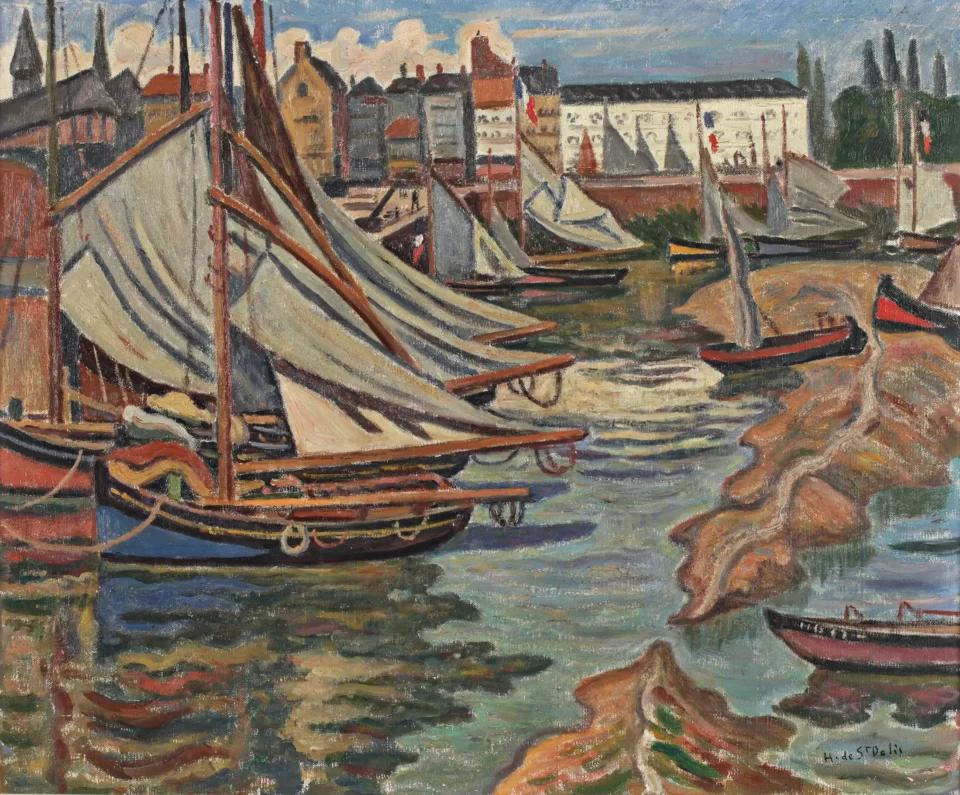 Le port de Honfleur - Henri Liénard DE SAINT-DELIS (1878-1949)