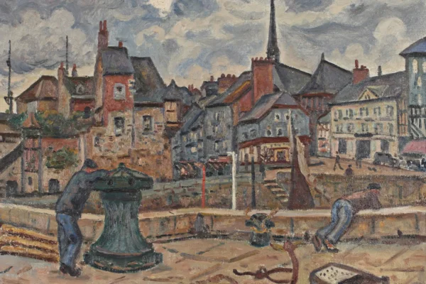 Le port de Honfleur - Henri Liénard DE SAINT-DELIS (1878-1949)