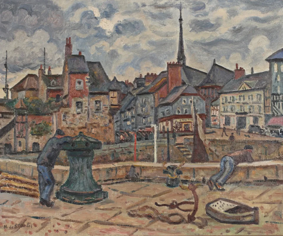 Le port de Honfleur - Henri Liénard DE SAINT-DELIS (1878-1949)