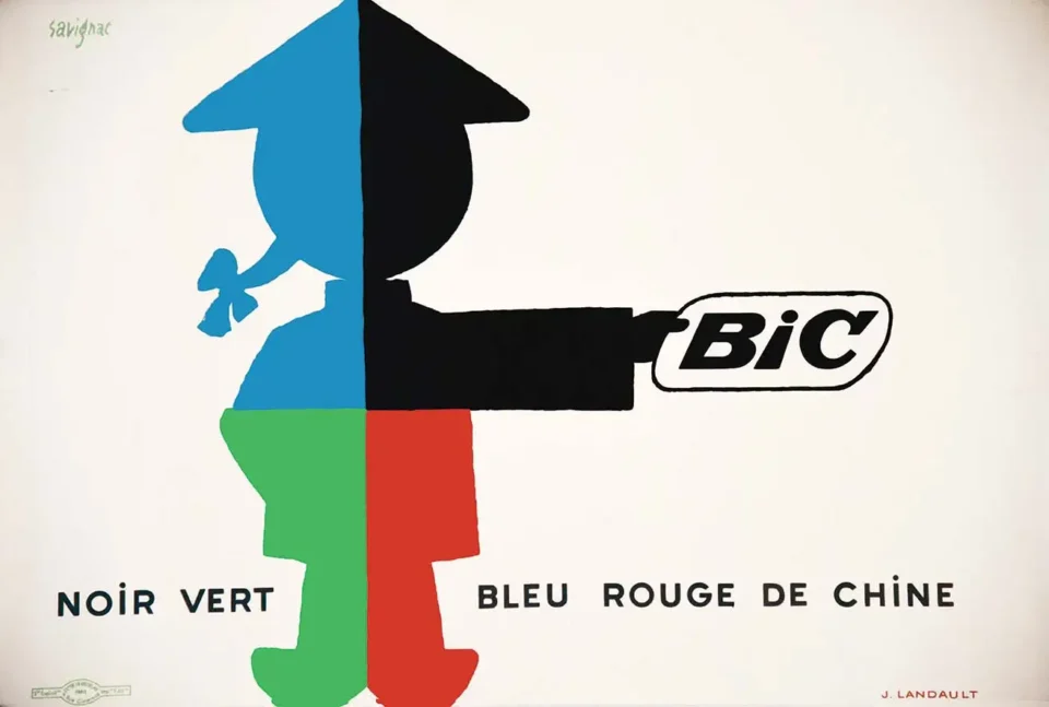 Bic Noir Vert Bleu Rouge de Chine - SAVIGNAC RAYMOND