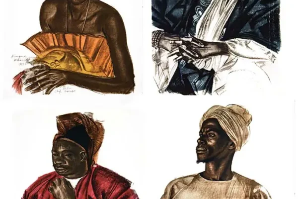 50 Estampes du Livre Dessins et Peintures d'Afrique Complet dans son emboitage d'origine Très Rare - IACOVLEFF ALEXANDRE