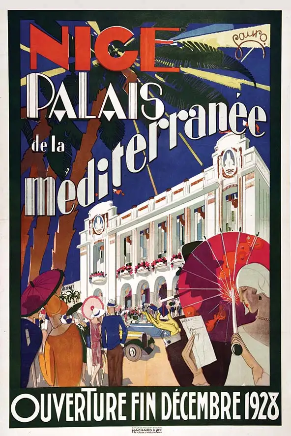 Nice Palais de la Méditérranée ouverure fin décembre 1928 ( cet endroit à réouvert en 2004) - LAURO