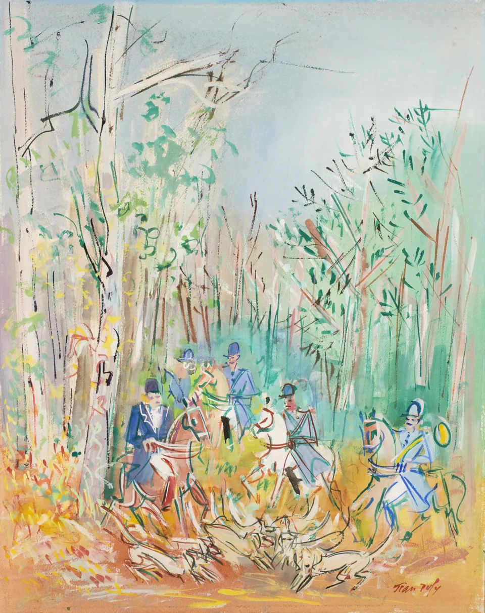 Chasse à courre - Jean DUFY (Havre 1888- Boussay 1964)