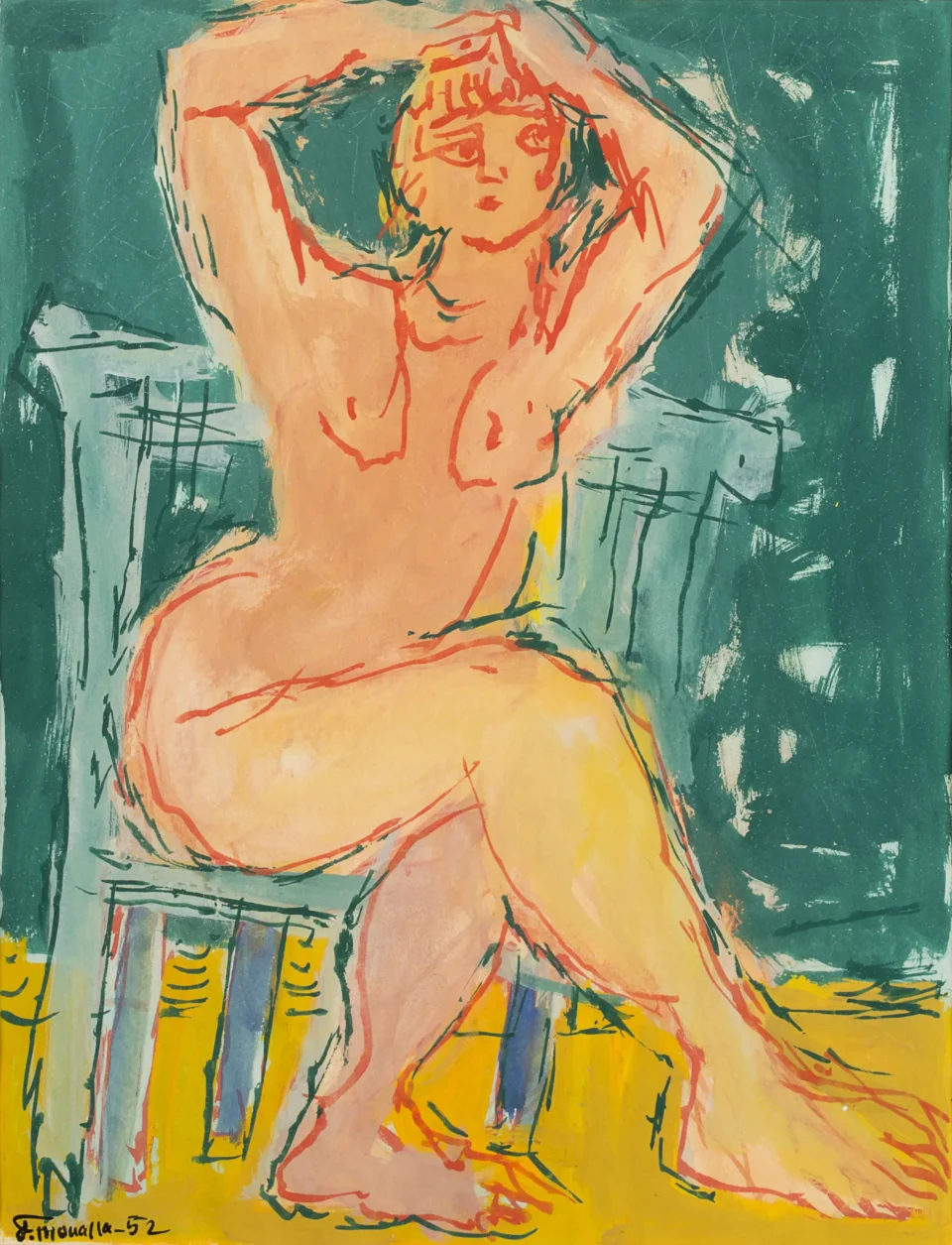 Femme assise - Friket MOUALLA (Kadiköy 1903 - Reillanne 1967)