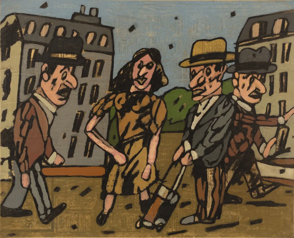 Personnages dans la ville, 1992 - Antonio SEGUI (né en 1934) <br><br>