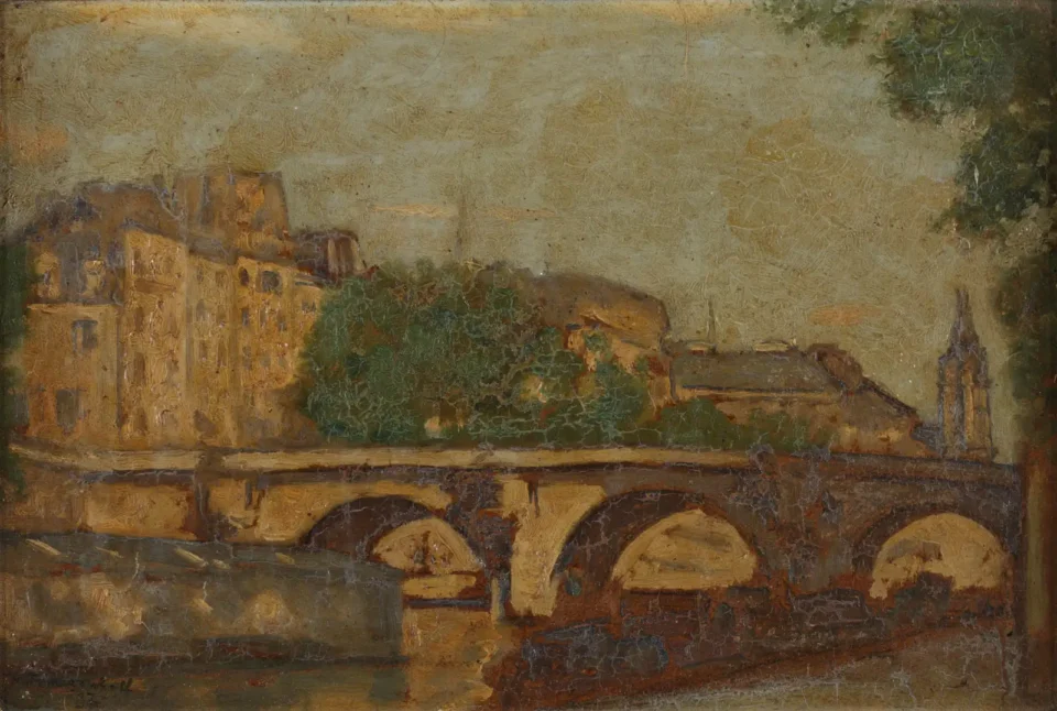 Le pont Neuf à Paris 1937 - Nicolas SINEZOUBOFF (1891-1956)