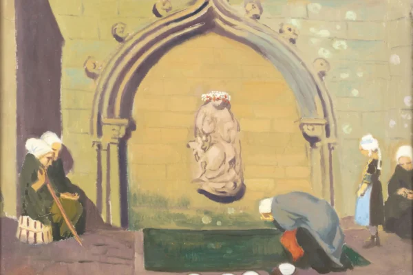 La fontaine miraculeuse au Folgoët - Maurice DENIS (Granville 1870 - Paris 1943)