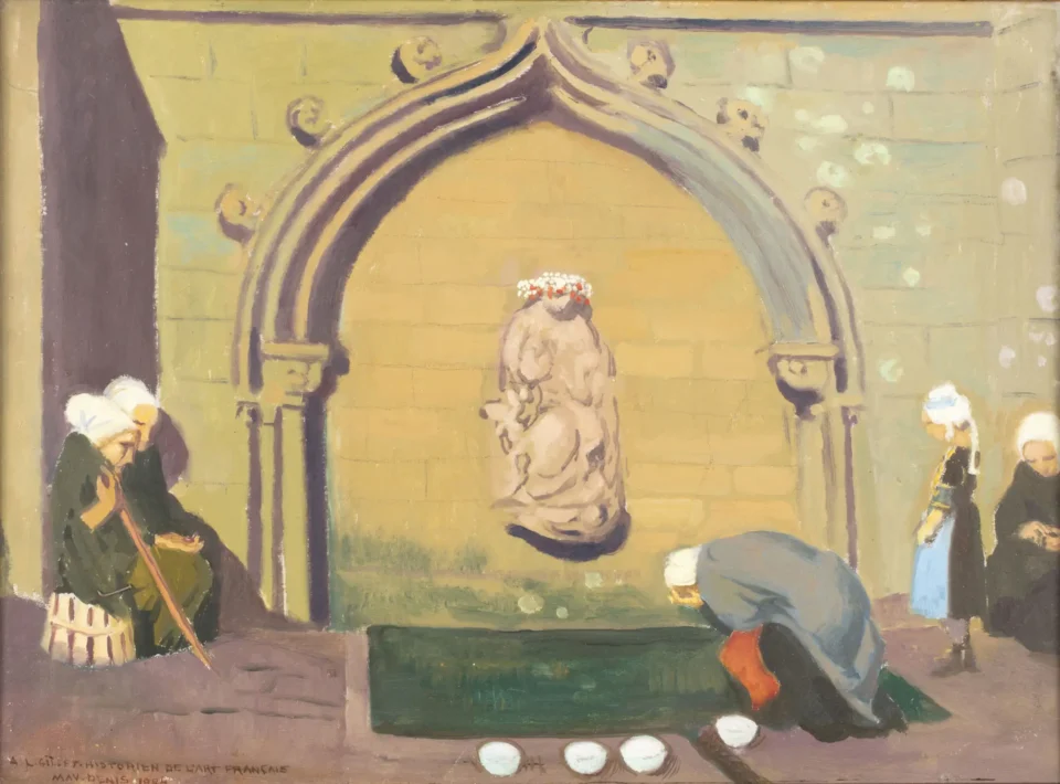 La fontaine miraculeuse au Folgoët - Maurice DENIS (Granville 1870 - Paris 1943)