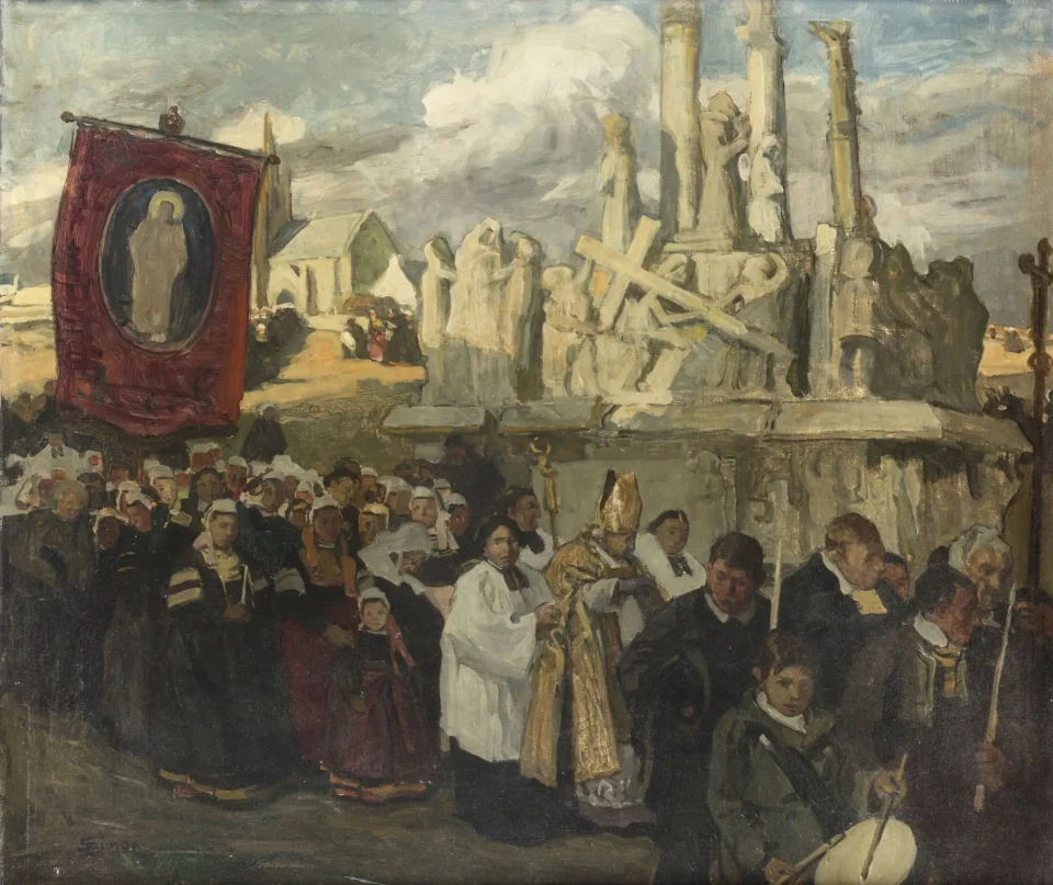 Procession à la chapelle Notre-Dame-de-Tronoen - Lucien SIMON (Paris 1861 - Combrit 1945)