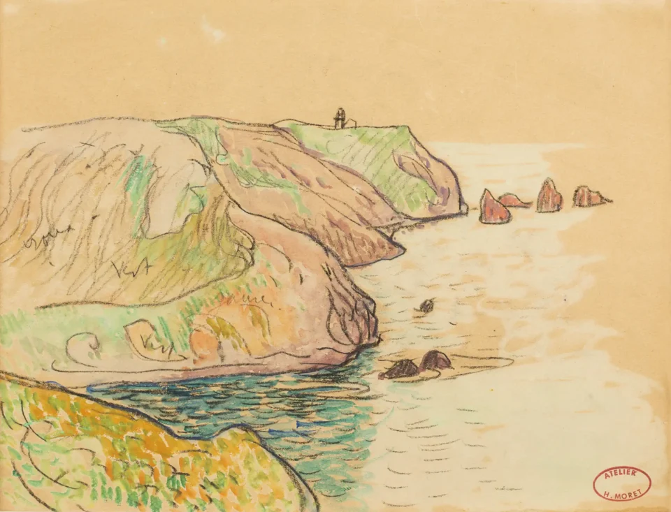 La côte découpée, Bretagne - Henry MORET (Cherbourg 1856 - Paris 1913)