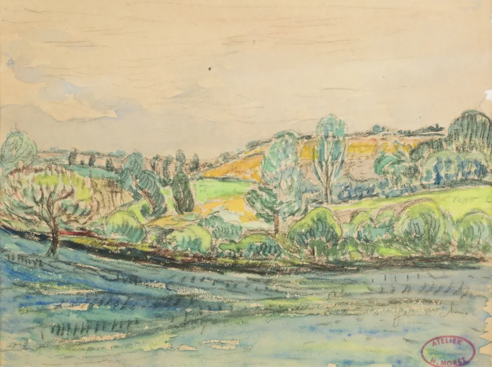 Route de la Lorette (environs de Quimper) - Henry MORET (Cherbourg 1856 - Paris 1913)