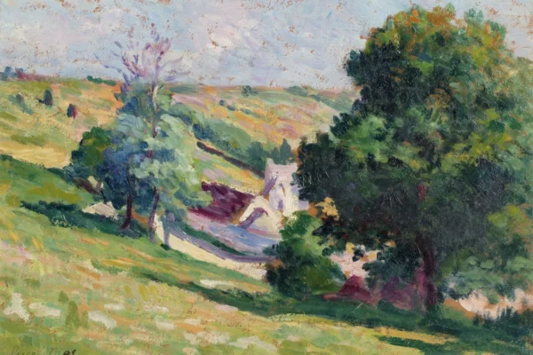 Moulineux, Le Bouquet d´arbres à l'entrée du village, 1903 - Maximilien LUCE  (Paris 1858 - 1941)