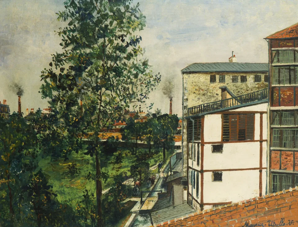 Jardin des Gobelins, vue de la Bièvre, vers 1922 - UTRILLO Maurice (1883-1955)