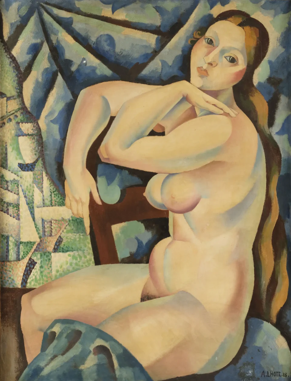 Nu assis, 1918 - André LHOTE  (Bordeaux 1885- Paris 1962)