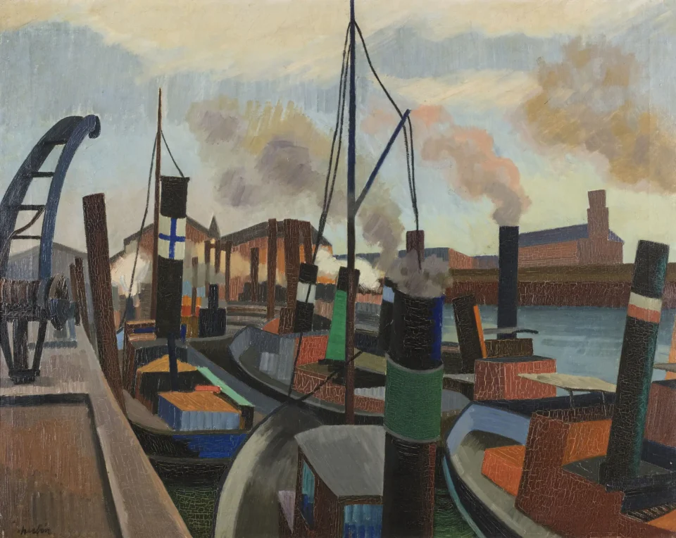 Port de Hambourg, 1907 - Auguste HERBIN (Quievy 1882 - Paris 1960)