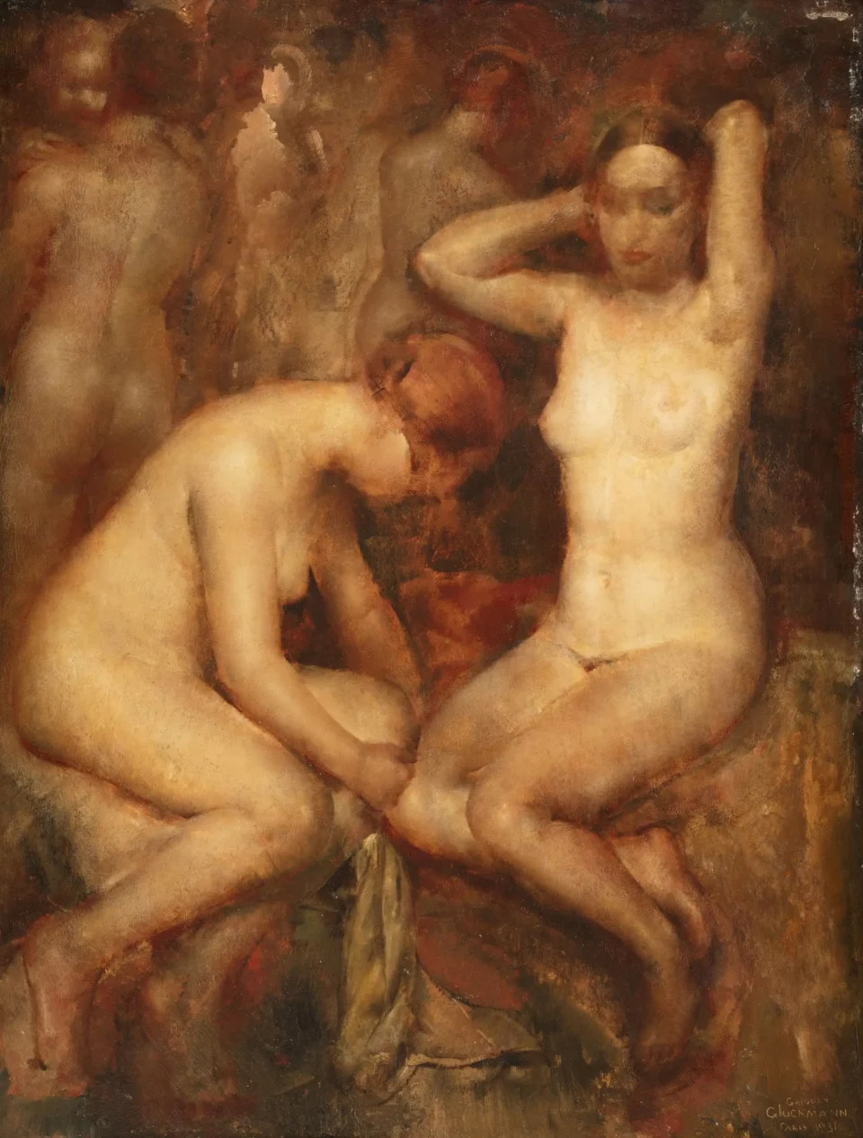 Deux femmes - Grigory GLUCKMANN (Vitebsk 1898 - Los Angeles 1973)