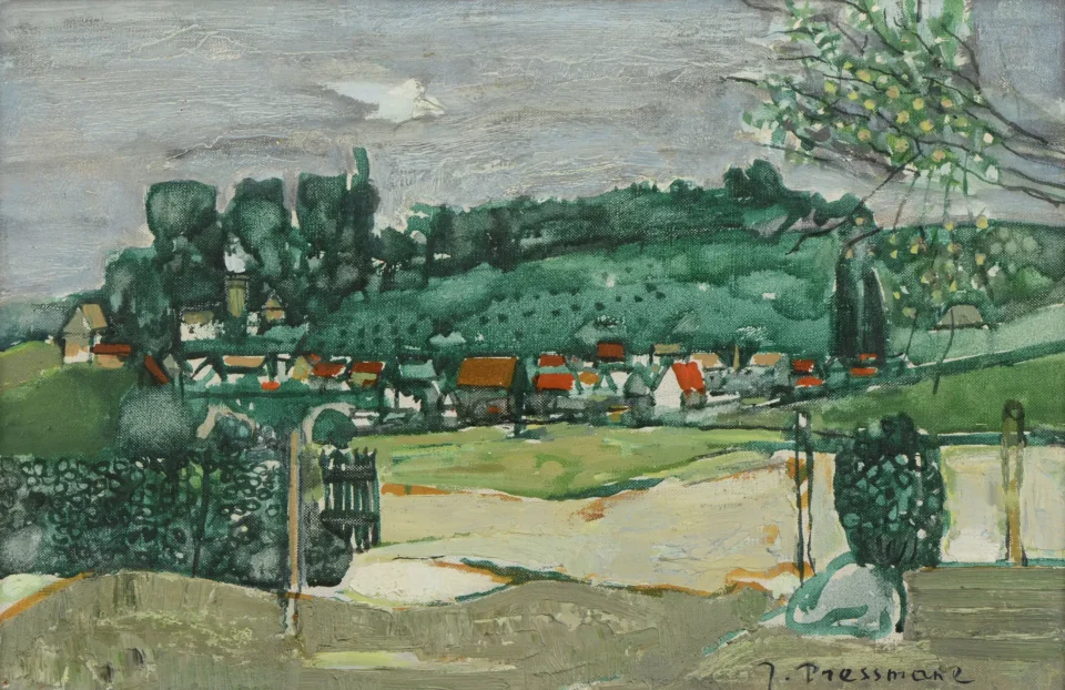 Village - Joseph PRESSMANE (Berestegku, Ukraine 1904 - 1967)