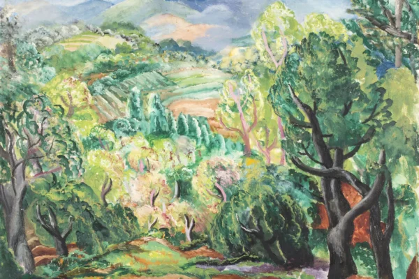 Paysage méditerranéen, circa 1918 - Moise KISLING (Cracovie 1891- Sanary sur mer 1953)