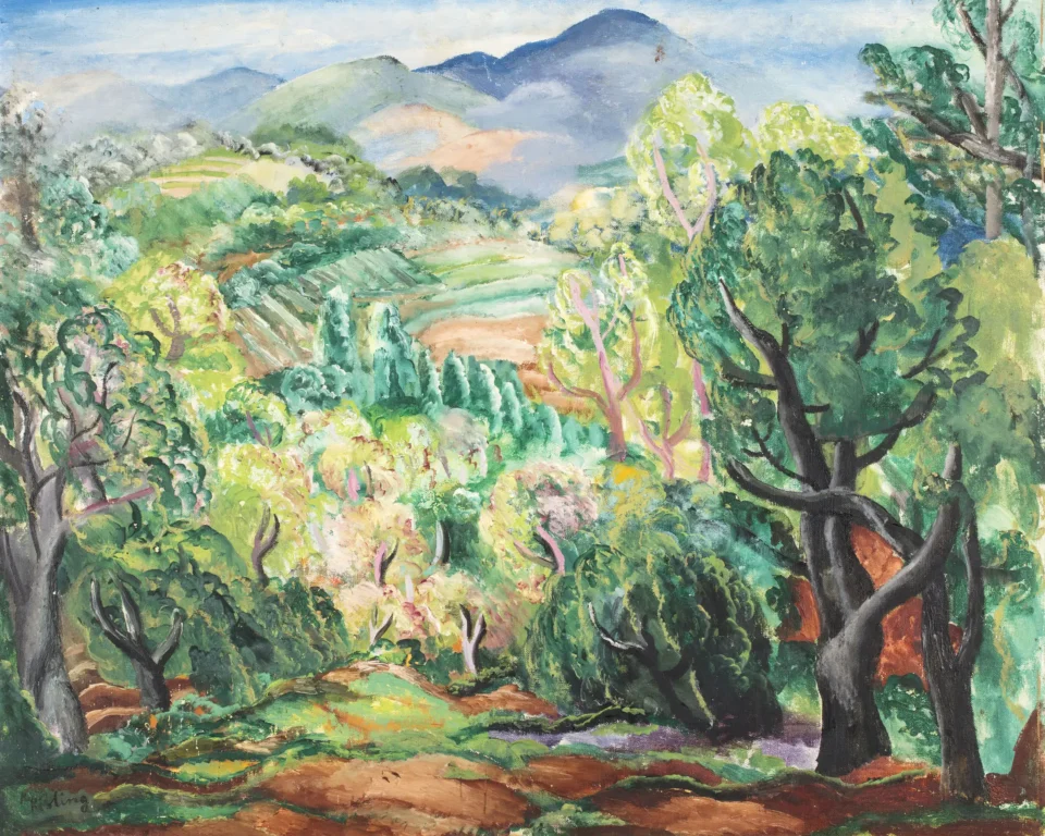 Paysage méditerranéen, circa 1918 - Moise KISLING (Cracovie 1891- Sanary sur mer 1953)